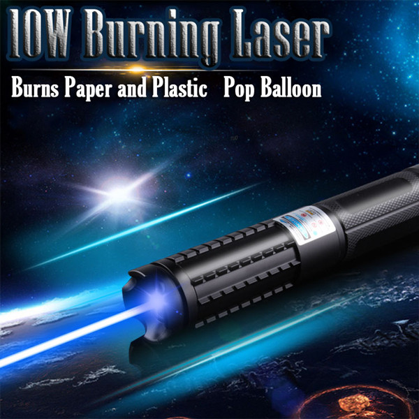 blue burning laser