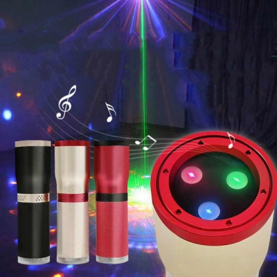 Red Green and Blue Three-color Laser Stage Light + Bluetooth Speaker + Power Bank