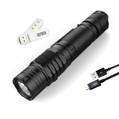 Wuben TO40R CREE XPL2 LED 1200 Lumens USB Rechargeable Portable Flashlight for Search and Camp Lighting