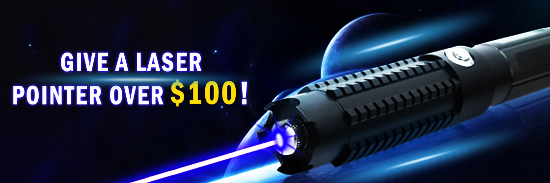 Get a laser pointer at random if you spend over 100!