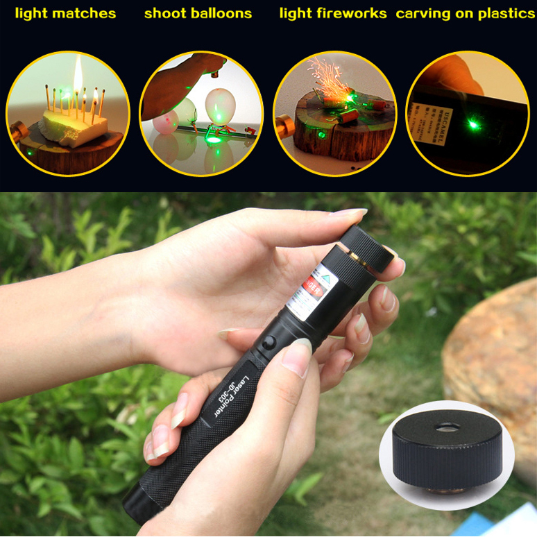 200mW 303 Green Laser Pointer with Safety Keys