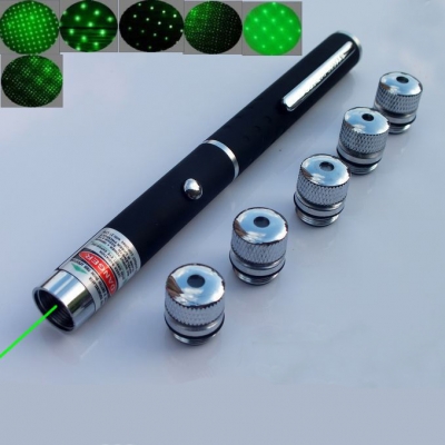5In1 Laser Pointer Green 532nm 50mW Starry with 5 Caps