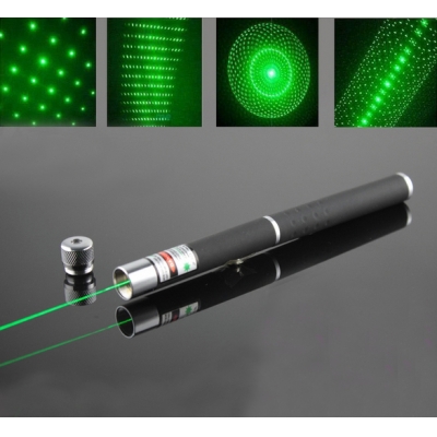 Starry Effect Caps Green 5 in 1 20mw Laser Pointer Pen 532nm