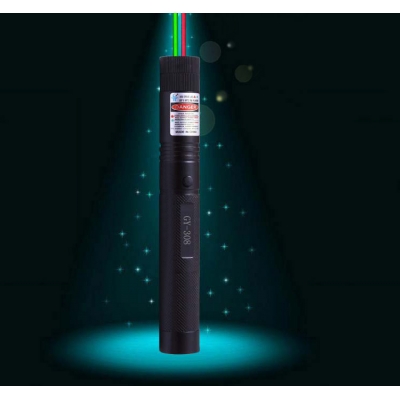 Two Colors Green and Red Laser Pointer Starry With Key Lock