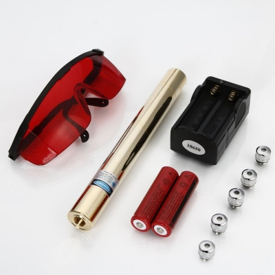 10W 532nm Green Light Laser Pointer Copper Made Shell 100% Duty Cycle Kit With Starry Pattern Caps (Sold Out)