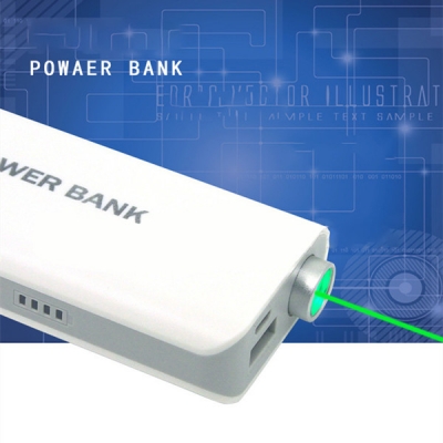 New Product 5200MAH Mobile Power with 200mw Laser Pointer