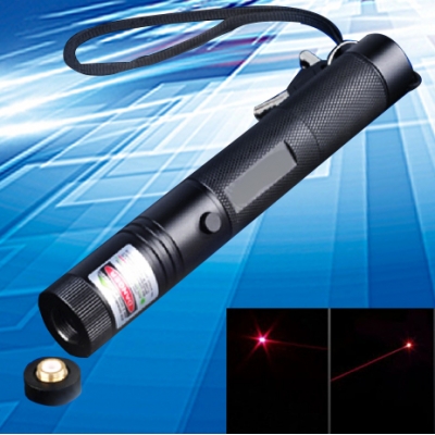 300mW Red Laser Pointer 2 in 1 Adjustable Laser Flashlight With Safety Lock