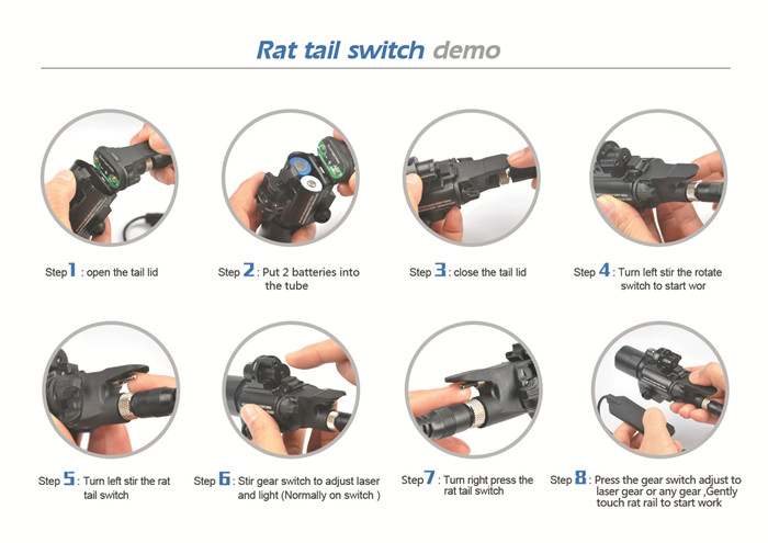 tactical LED laser flashlight