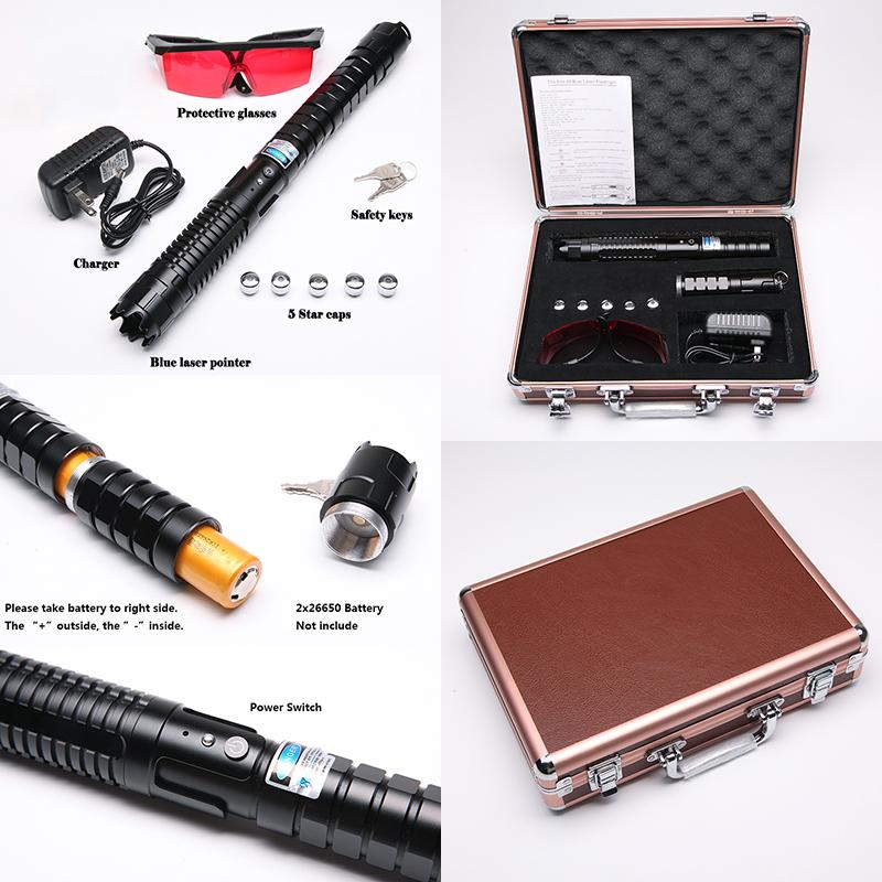 50W Blue Burning Laser Pointer Review (50000mW) 