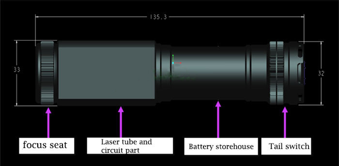 45000mw blue laser