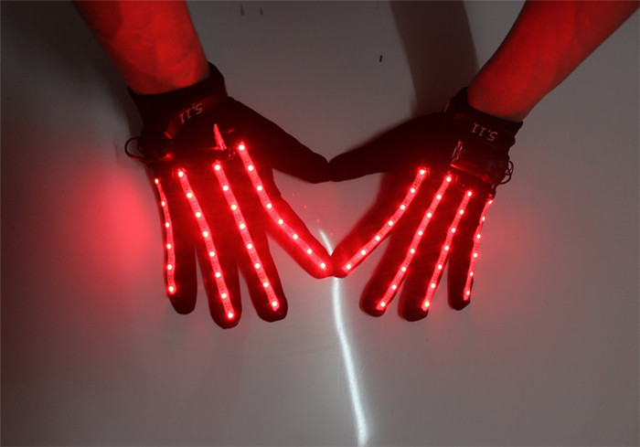 Bar show glowing gloves